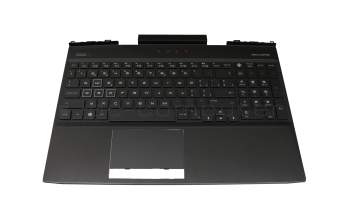 22930-G3D original HP clavier incl. topcase CH (suisse) noir/noir avec rétro-éclairage
