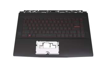 232M16W10200000B original MSI clavier incl. topcase DE (allemand) noir/noir avec rétro-éclairage