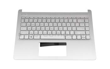 2H-ABJGMQ13421 original HP clavier incl. topcase DE (allemand) argent/argent