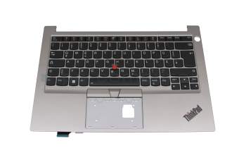 2H-BC8GML71221 original Lenovo clavier incl. topcase DE (allemand) noir/argent avec rétro-éclairage et mouse stick
