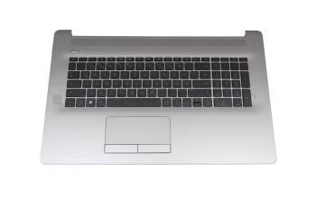 2H1719-05330I Rev.A original HP clavier incl. topcase DE (allemand) noir/argent avec rétro-éclairage avec ODD