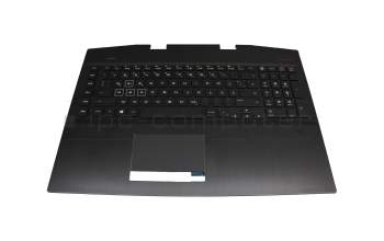 2H1819-12330I Rev.D original HP clavier incl. topcase DE (allemand) noir/noir avec rétro-éclairage