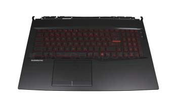 3077E4C212TA original MSI clavier incl. topcase DE (allemand) noir/noir avec rétro-éclairage