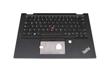 32B0054 original Lenovo clavier incl. topcase DE (allemand) noir/noir avec rétro-éclairage et mouse stick