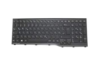 38020908 Fujitsu clavier DE (allemand) noir/noir brillant