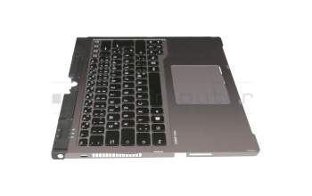 38047370 original Fujitsu clavier incl. topcase DE (allemand) noir/argent avec rétro-éclairage