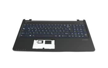 40061921 original Medion clavier incl. topcase DE (allemand) noir/noir y compris les flèches bleues WASD
