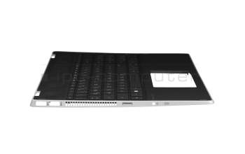439.0F04.0001 original HP clavier incl. topcase DE (allemand) noir/noir avec rétro-éclairage