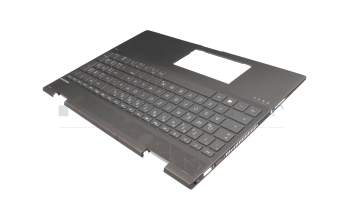 442.0DE6.0001 original HP clavier incl. topcase DE (allemand) gris/gris avec rétro-éclairage