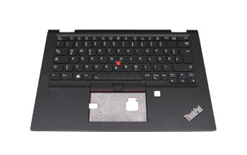 460.0JH09.0001 original Lenovo clavier incl. topcase DE (allemand) noir/noir avec rétro-éclairage et mouse stick