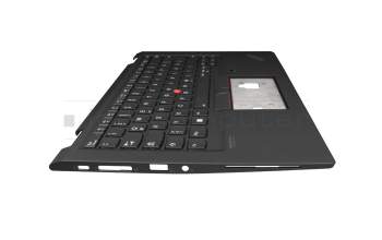 460.0JH09.0001 original Lenovo clavier incl. topcase DE (allemand) noir/noir avec rétro-éclairage et mouse stick