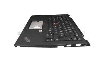 460.0JH09.0001 original Lenovo clavier incl. topcase DE (allemand) noir/noir avec rétro-éclairage et mouse stick