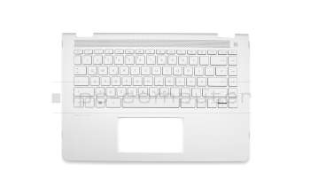 4600BZ0C00023 original HP clavier incl. topcase DE (allemand) argent/argent avec rétro-éclairage