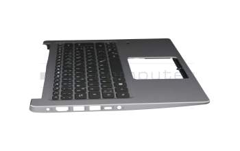 4600E7020002 original Acer clavier incl. topcase DE (allemand) noir/argent avec rétro-éclairage
