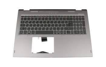 46M0CSCS000892 original Acer clavier incl. topcase DE (allemand) noir/argent avec rétro-éclairage