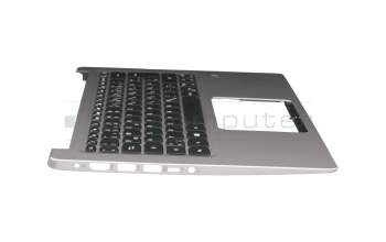 46M0E7CSC07393 original Acer clavier incl. topcase DE (allemand) noir/argent avec rétro-éclairage