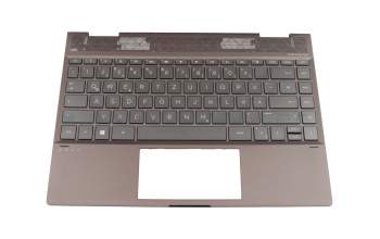 46M0ECCS0003 original HP clavier incl. topcase DE (allemand) noir/gris avec rétro-éclairage