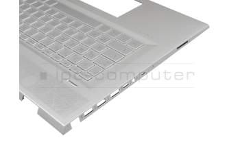 46M0EJCS0003 original HP clavier incl. topcase DE (allemand) argent/argent avec rétro-éclairage
