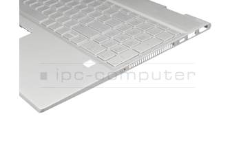 46M0GBCS0025 original HP clavier incl. topcase DE (allemand) argent/argent avec rétro-éclairage (DIS)