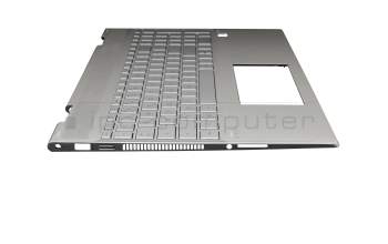 46M0GBCS0065 original HP clavier incl. topcase DE (allemand) argent/argent avec rétro-éclairage (UMA)