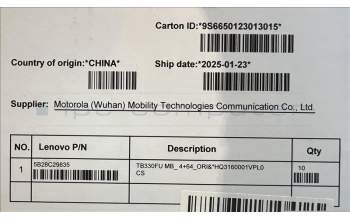 Lenovo 5B28C29835 TB330FU MB_ 4+64_ORI&*HQ3160001VPL0 CS