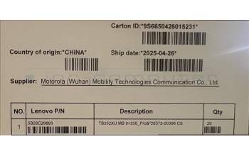 Lenovo 5B28C29893 TB352XU MB 8+256_Pro&*26373-00306 CS