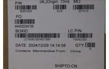 Lenovo 5B30S19235 BEZEL Bezel L83JM W/Tape&Position Rubber