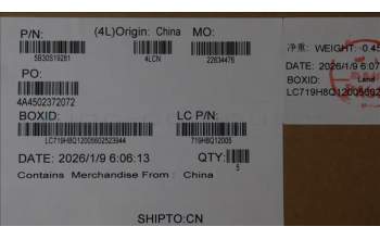 Lenovo 5B30S19281 BEZEL BEZEL L83SK W/Tape&Position Rubber