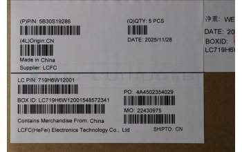 Lenovo 5B30S19286 BEZEL BEZEL L 83UT B_COVER_BLACK