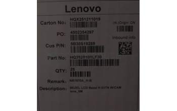 Lenovo 5B30S19289 BEZEL LCD Bezel H 83TN W/CAM lens_5M
