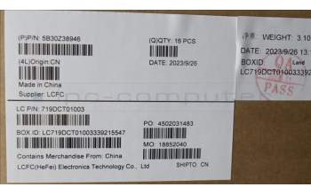 Lenovo 5B30Z38946 BEZEL JT6A0_B_COVER_ASSY_N_MIC_U