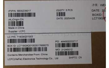 Lenovo 5B30Z39017 BEZEL ME630_B_COVER_SUB_IR_ASSY