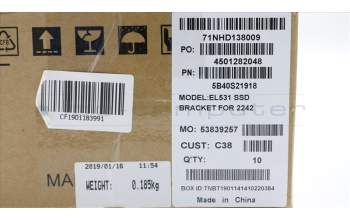 Lenovo BRACKET BRACKET C 81N8 FOR SSD 2242 pour Lenovo IdeaPad S340-15IML (81NA)