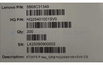 Lenovo 5B68C31349 XT2575 P key_GE&*HQ25401001SV0 CS