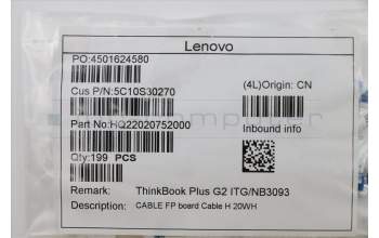 Lenovo 5C10S30270 FP board Cable H 20WH