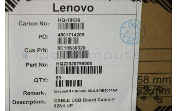 Lenovo 5C10S30320 CABLE USB Board Cable H 82N4 UP