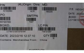 Lenovo 5C10S30663 CABLE Cable L 82YU TP Cable LJYI