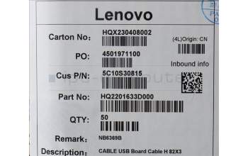 Lenovo 5C10S30815 CABLE USB Board Cable H 82X3