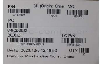 Lenovo 5C10S30951 CABLE CABLE L 83G0 M/B-TP/B MGE