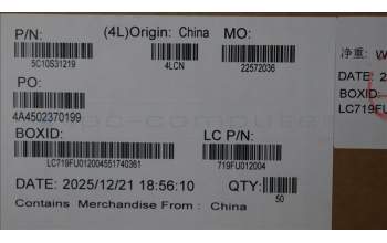 Lenovo 5C10S31219 CABLE CABLE L 83LK IO/B FFC MGE