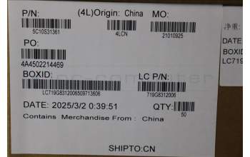 Lenovo 5C10S31361 CABLE Cable L 83N3 M/B-FP/B MGE