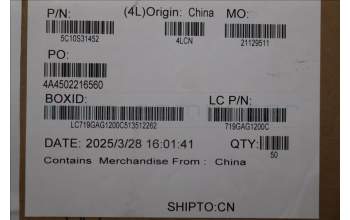 Lenovo 5C10S31452 Cable L 83F5 PMIC/B LJYI