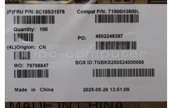 Lenovo 5C10S31578 CABLE camera cable C 83JH