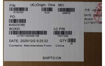 Lenovo 5C10S31621 CABLE CABLE L 83UU LUXSHARE EDP CABLE