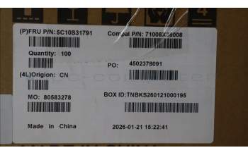 Lenovo 5C10S31791 CABLE IO board FFC C 83QS