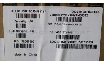 Lenovo 5C10U58757 Fru,H-CONN SET 7HQ C/B-CAMERA