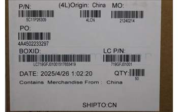 Lenovo 5C11P26309 CABLE FFC 8P P0.5 PAD=0.3 FPR_IO/B MGE