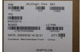 Lenovo 5C11P26368 CABLE FFC 30P P0.5 PAD=0.3 M/B CP/B