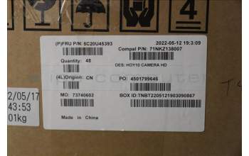 Lenovo 5C20U45393 HD TNR RGB CAMERA