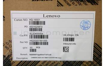 Lenovo CAMERA CS20 slim HBIR Y3.05 W/O MIC Ad-p pour Lenovo Slim 7-14ARE05 (82A5)